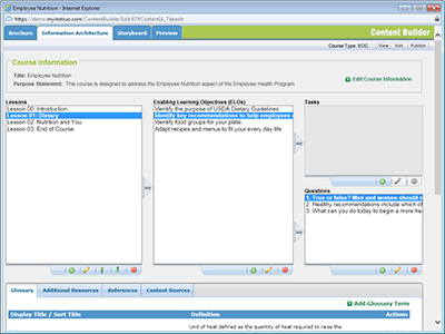 Information Architecture screen capture